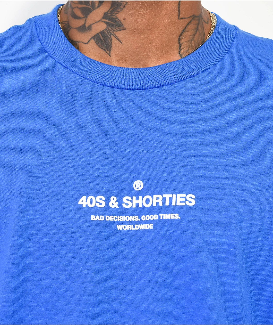 40s & Shorties General Logo Royal Blue T-Shirt - Image 3