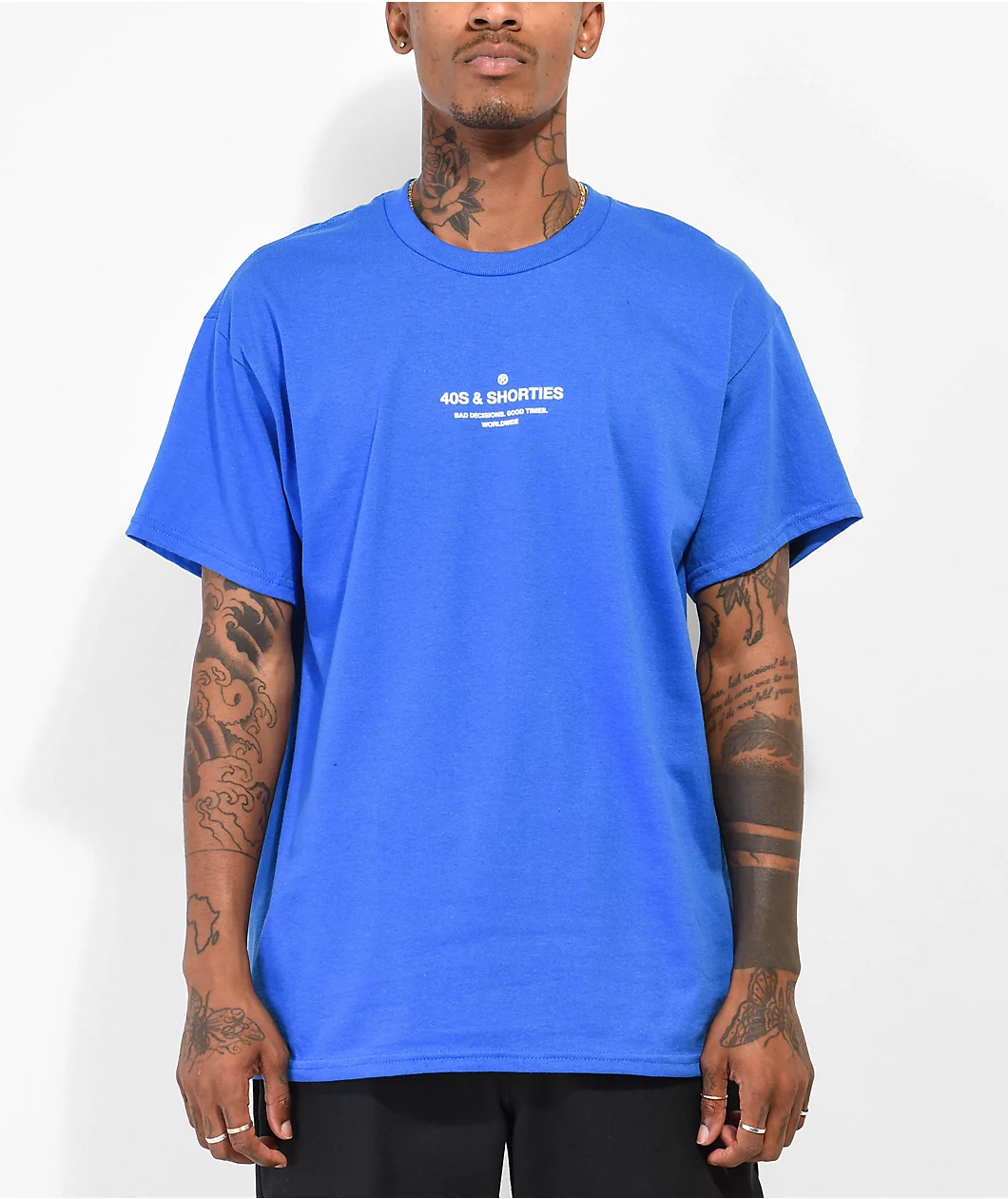 40s & Shorties General Logo Royal Blue T-Shirt - Image 2