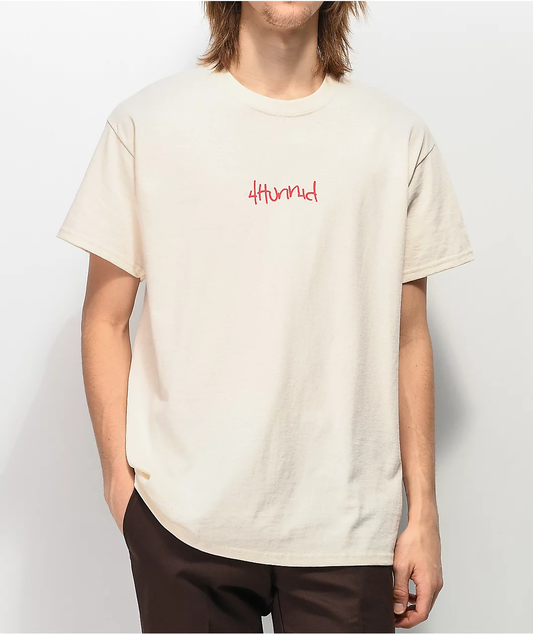 4Hunnid Photo Cream T-Shirt - Image 2