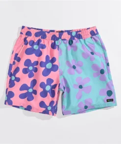 A-Lab Bum Split Pink & Blue Board Shorts