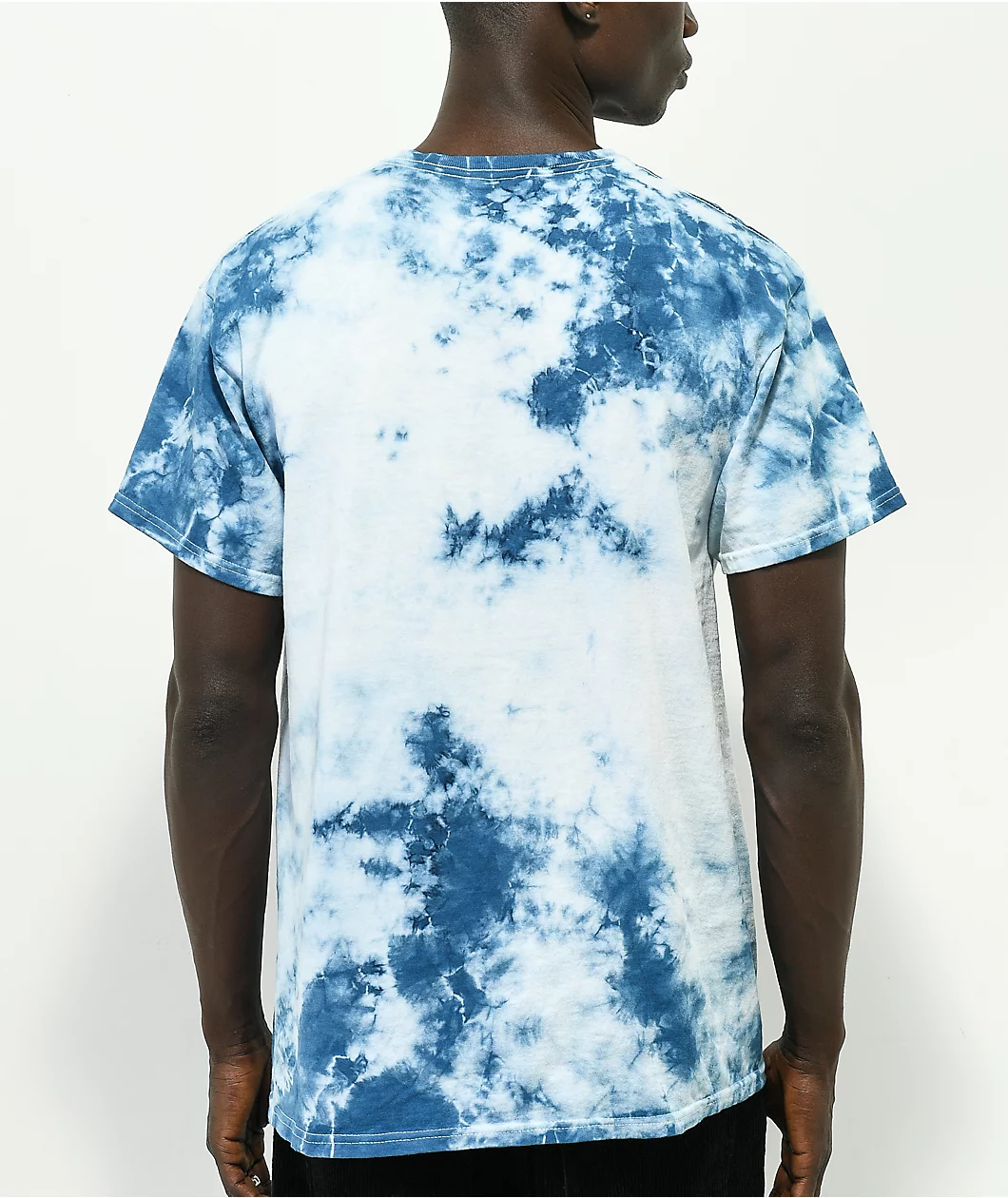 A-Lab Never Grow Up Blue & White Tie Dye T-Shirt - Image 2