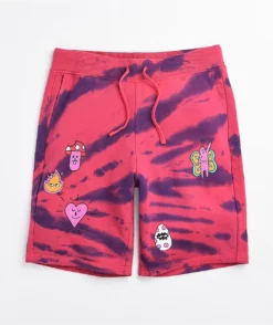 A-Lab Wavelength Pink & Blue Tie Dye Sweat Shorts