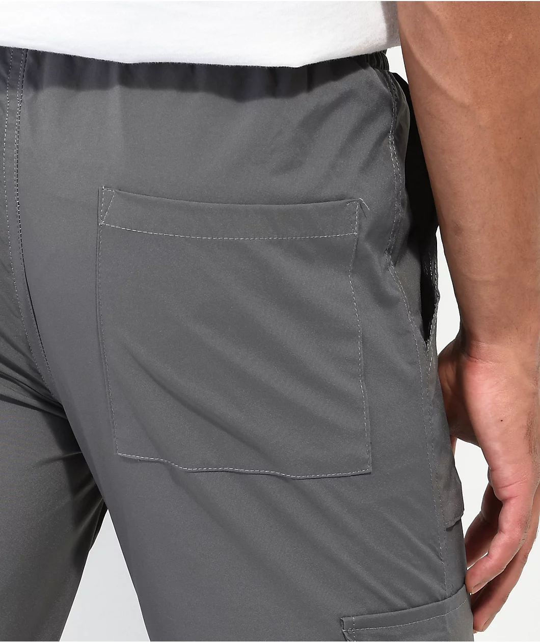 American Stitch Stretch Slim Grey Cargo Pants - Image 5