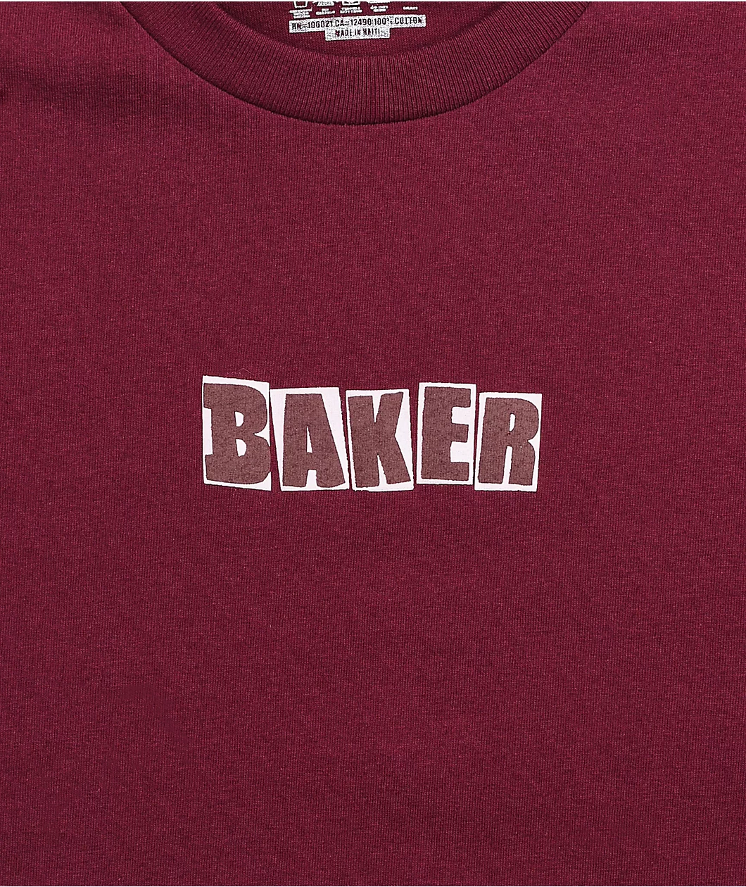 Baker Brand Logo Burgundy T-Shirt - Image 2
