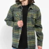 Brixton Bowery Green Flannel Shirt