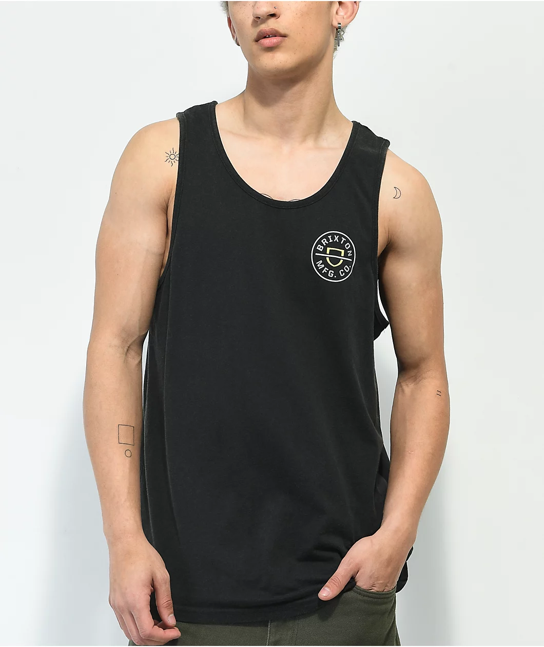Brixton Crest Black Tank Top - Image 2