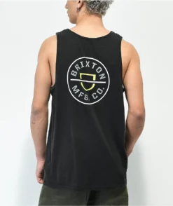 Brixton Crest Black Tank Top