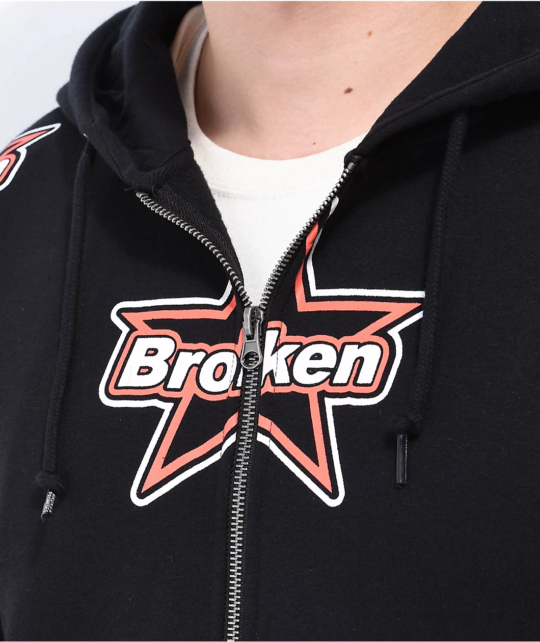 Broken Promises Astral Black Zip Hoodie - Image 3