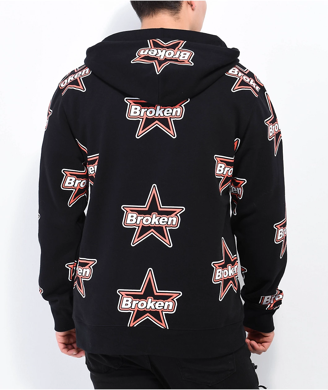Broken Promises Astral Black Zip Hoodie - Image 2
