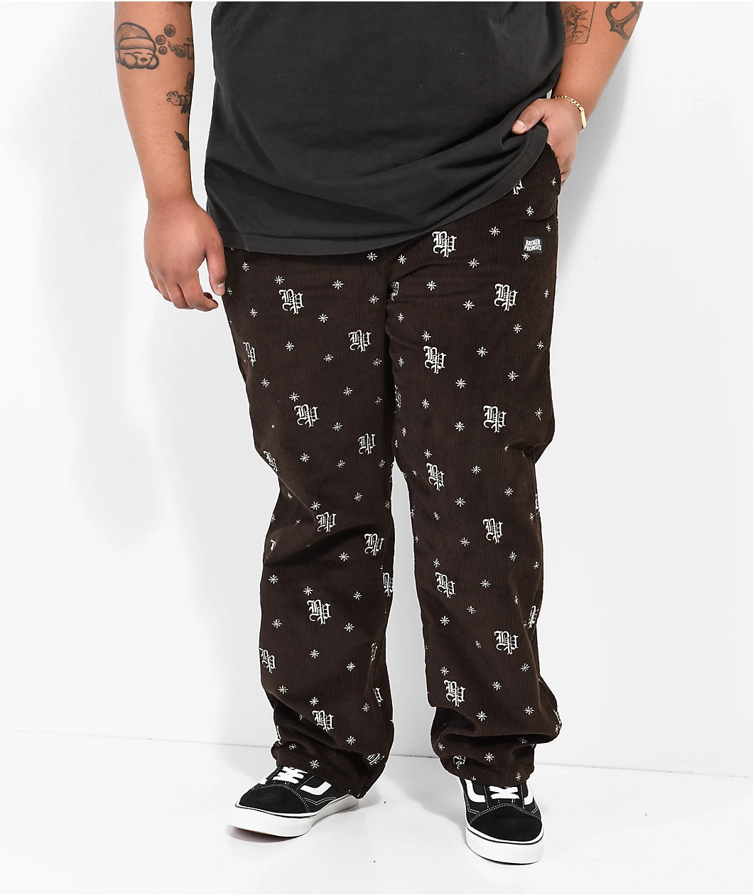 Broken Promises Lock Up Black Elastic Waist Corduroy Pants - Image 7