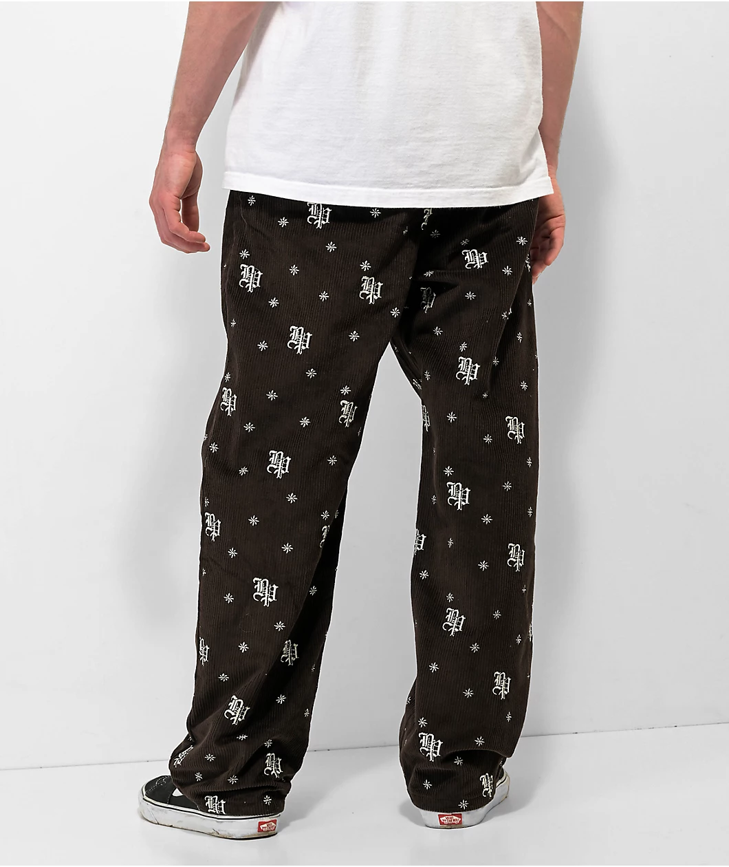 Broken Promises Lock Up Black Elastic Waist Corduroy Pants - Image 2