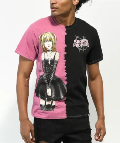 Broken Promises X Death Note Misa Pink Split Dye T-Shirt
