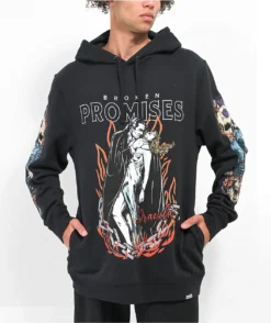 Broken Promises X Dracula Bite Me Black Hoodie