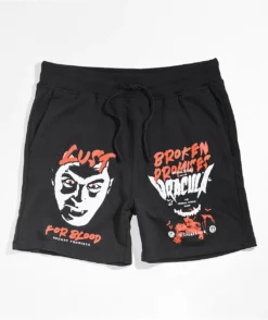 Broken Promises X Dracula Lust For Blood Black Shorts