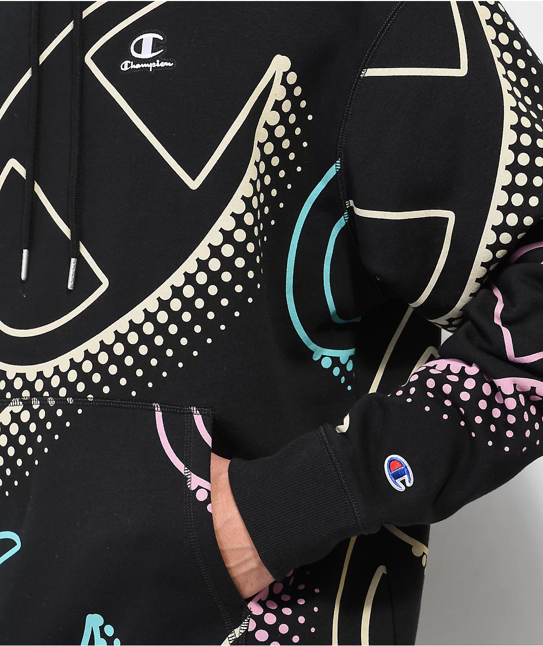 Champion Big Shadow Black Hoodie - Image 4