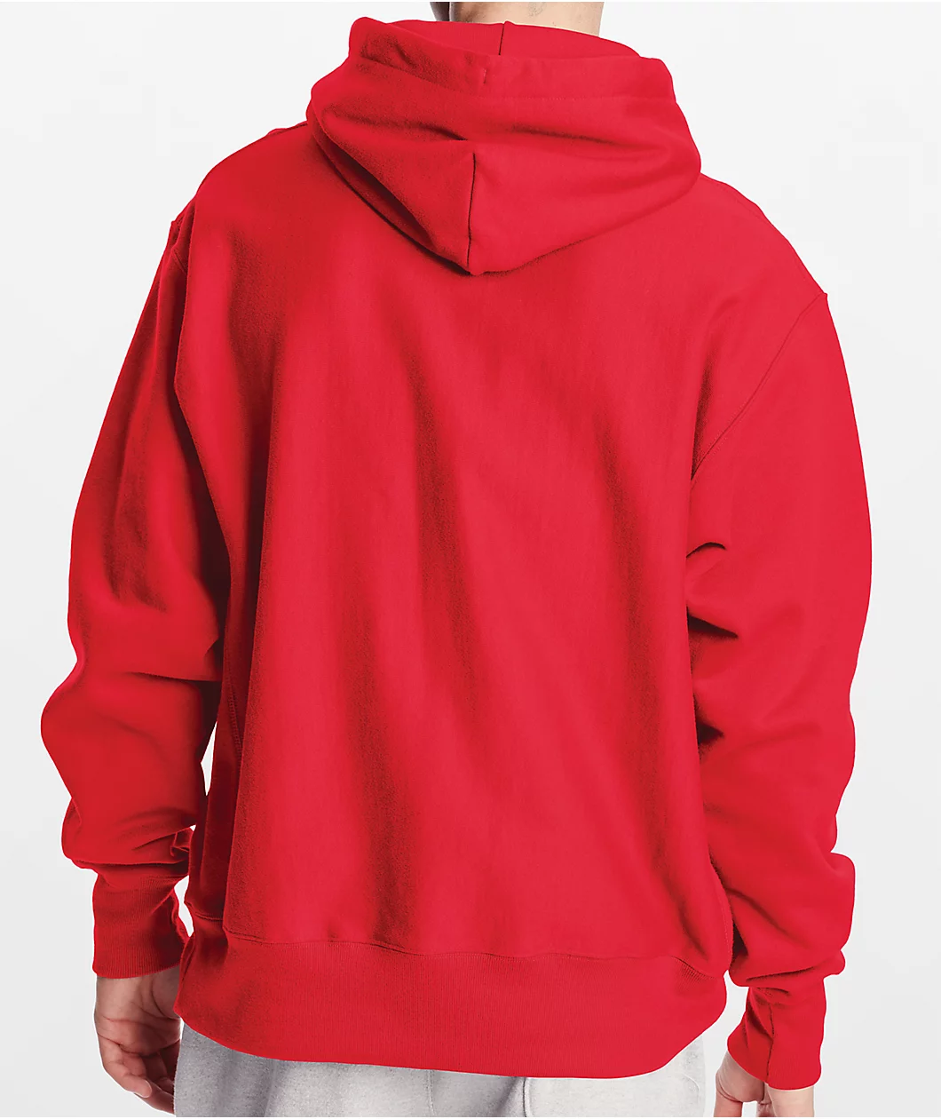 Champion Reverse Weave Small C Red Hoodie - Image 2