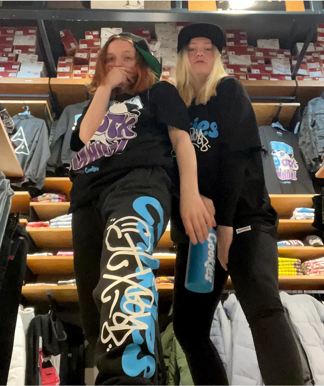 Cookies X OTXBOYZ Graffiti Paint Black Sweatpants - Image 5