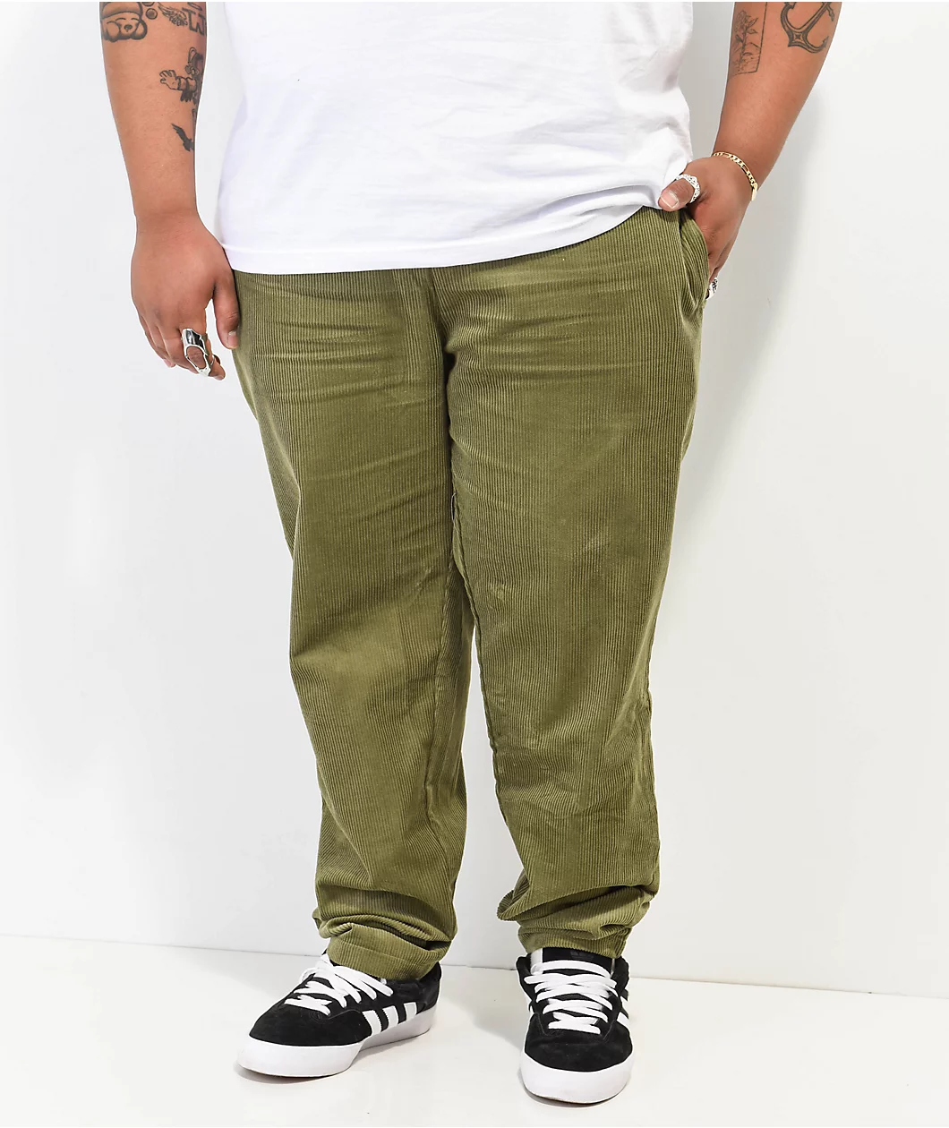 Cookman Khaki Green Corduroy Chef Pants - Image 6