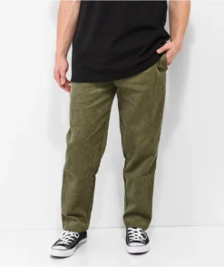 Cookman Khaki Green Corduroy Chef Pants