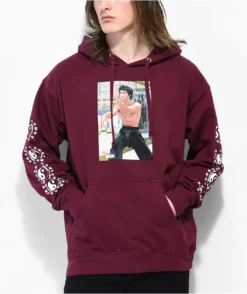 DGK X Bruce Lee Like Echo Burgundy Hoodie