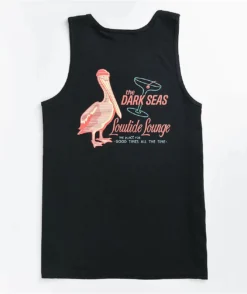 Dark Seas Corner Bar Black Tank Top