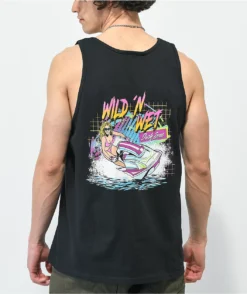 Dark Seas Wet N Wild Black Tank Top