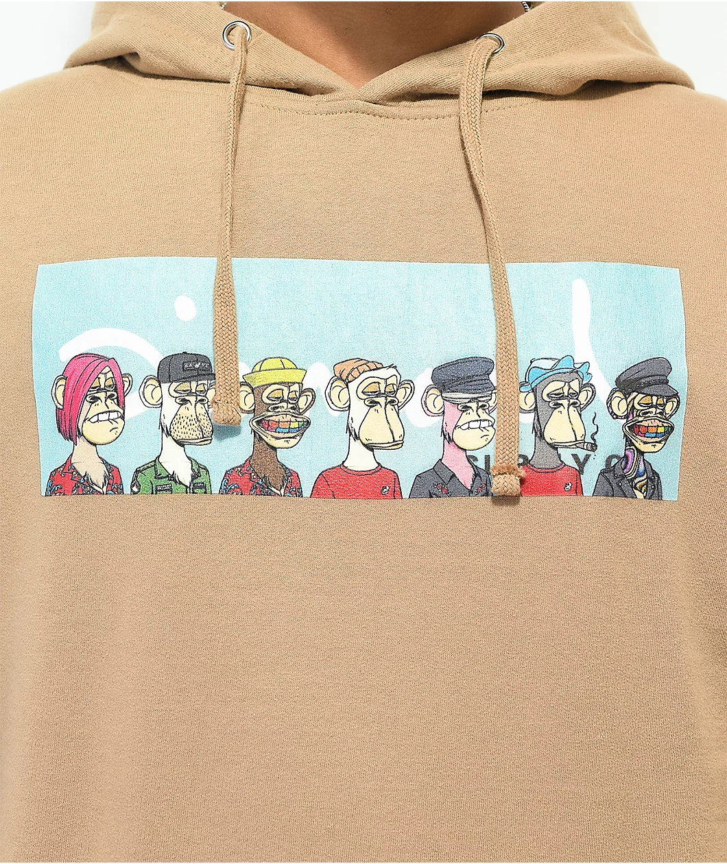 Diamond Supply Co. X Ape All Gang Tan Hoodie - Image 4