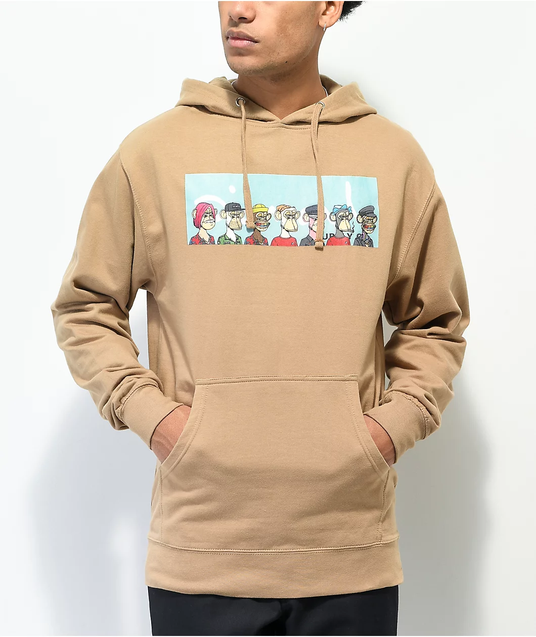 Diamond Supply Co. X Ape All Gang Tan Hoodie