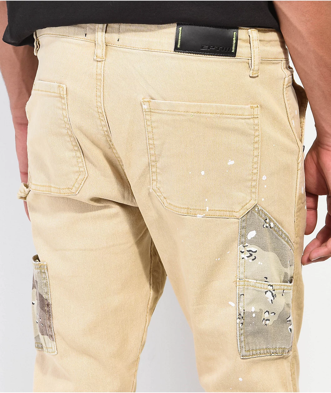 EPTM Camo Pocket Khaki Flare Pants - Image 5