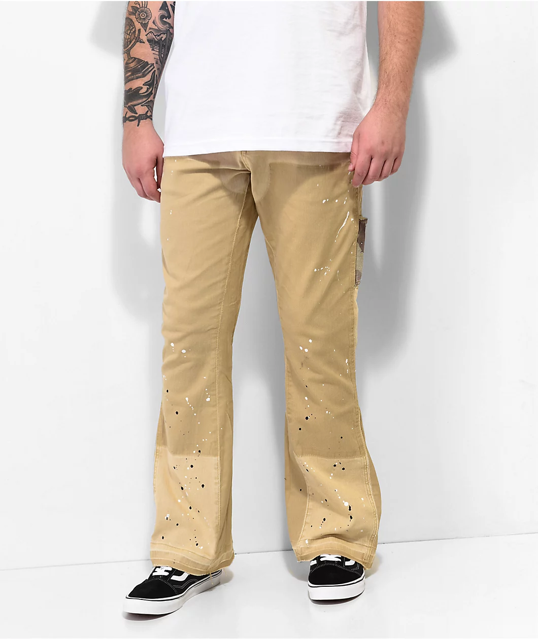 EPTM Camo Pocket Khaki Flare Pants - Image 7