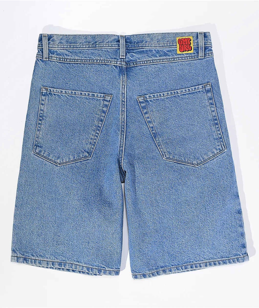 Empyre Blake Loose Fit Blue Wash Denim Skate Shorts - Image 3