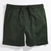 Empyre Dixon Dark Green Elastic Waist Shorts
