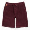 Empyre Elastic Waist Burgundy Corduroy Skate Shorts