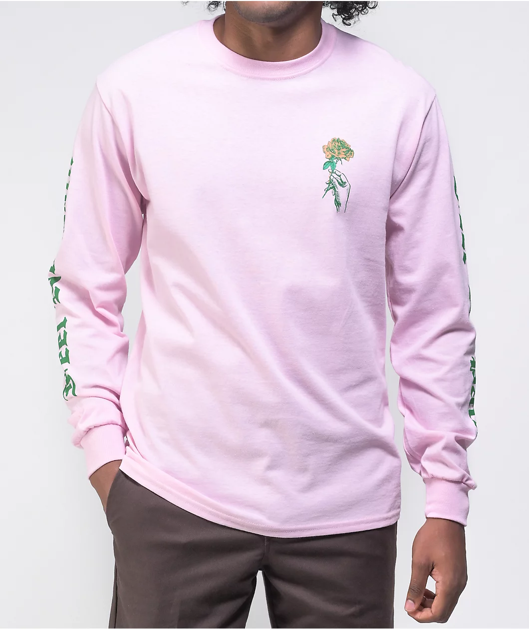 Empyre Feel No Pain Pink Long Sleeve T-Shirt - Image 2