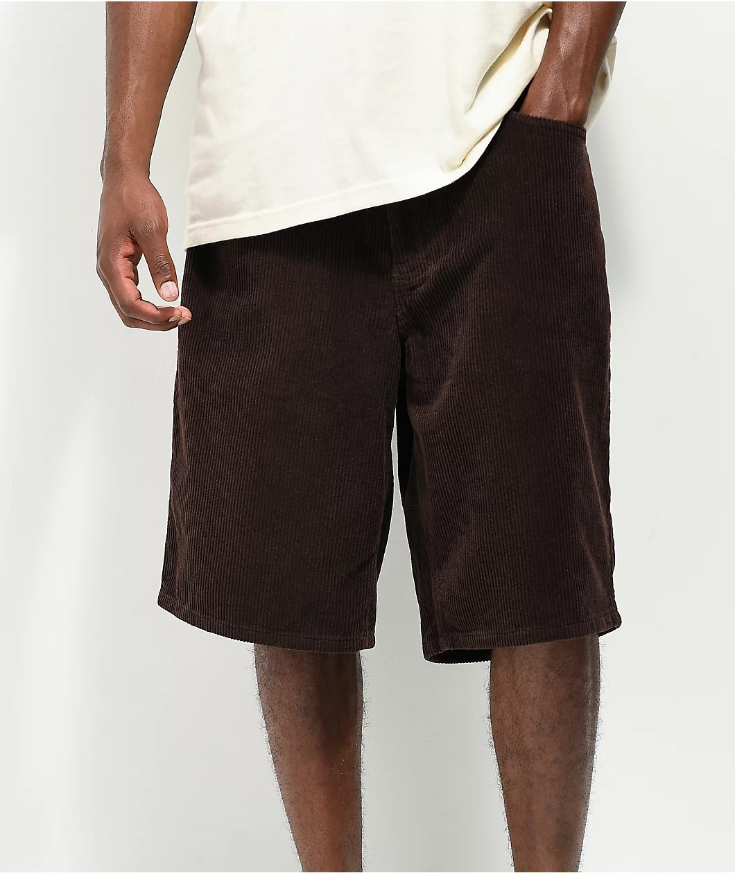 Empyre Loose Fit Java Corduroy Skate Shorts - Image 2