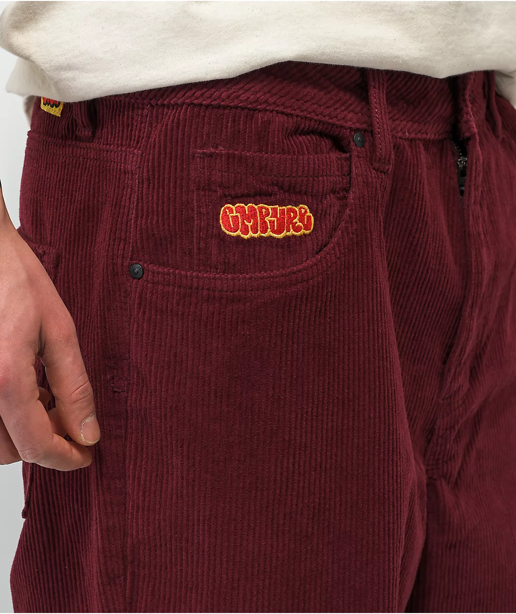Empyre Skate Burgundy Corduroy Pants - Image 3