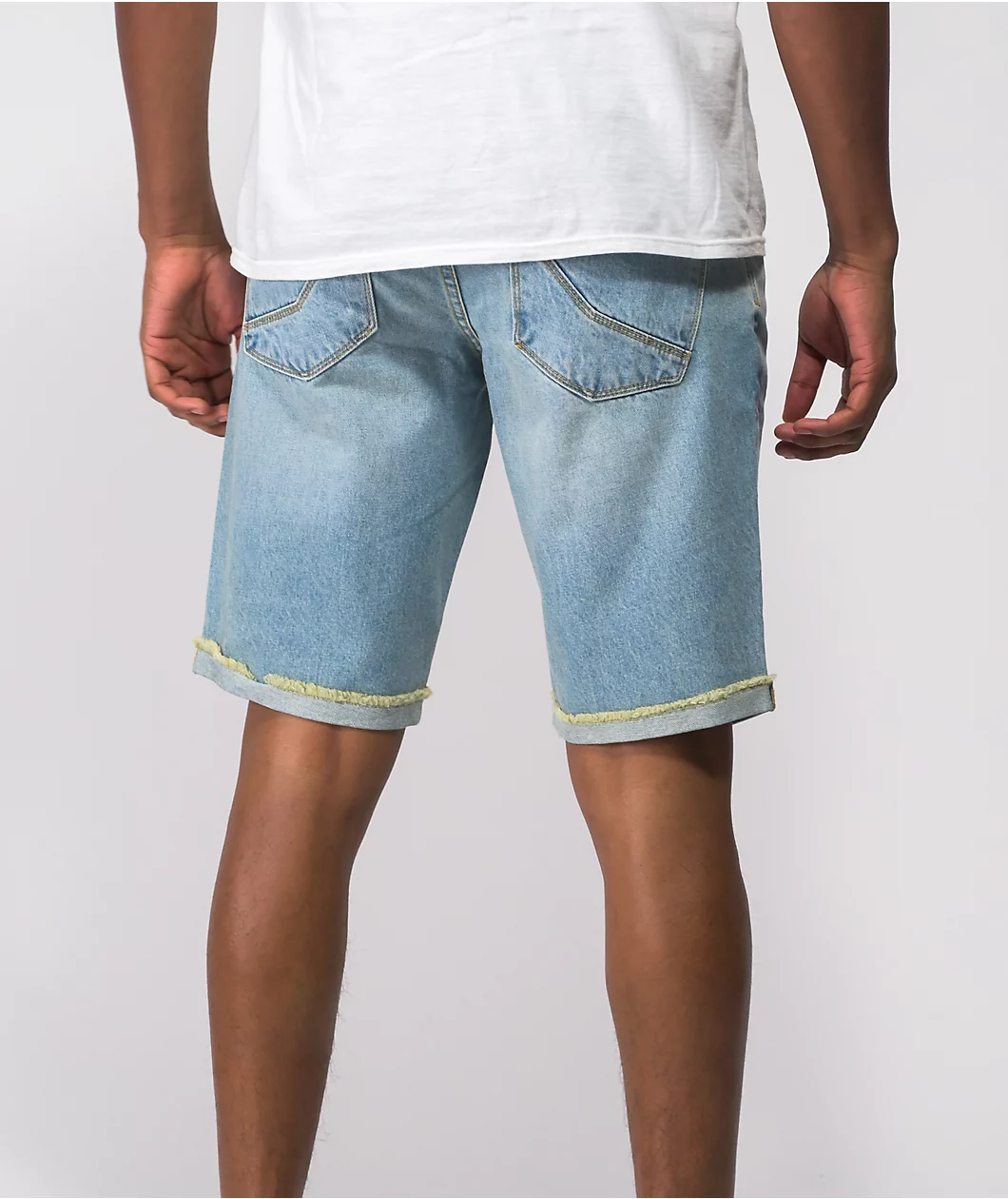 Empyre State Destroyed Denim Shorts - Image 3