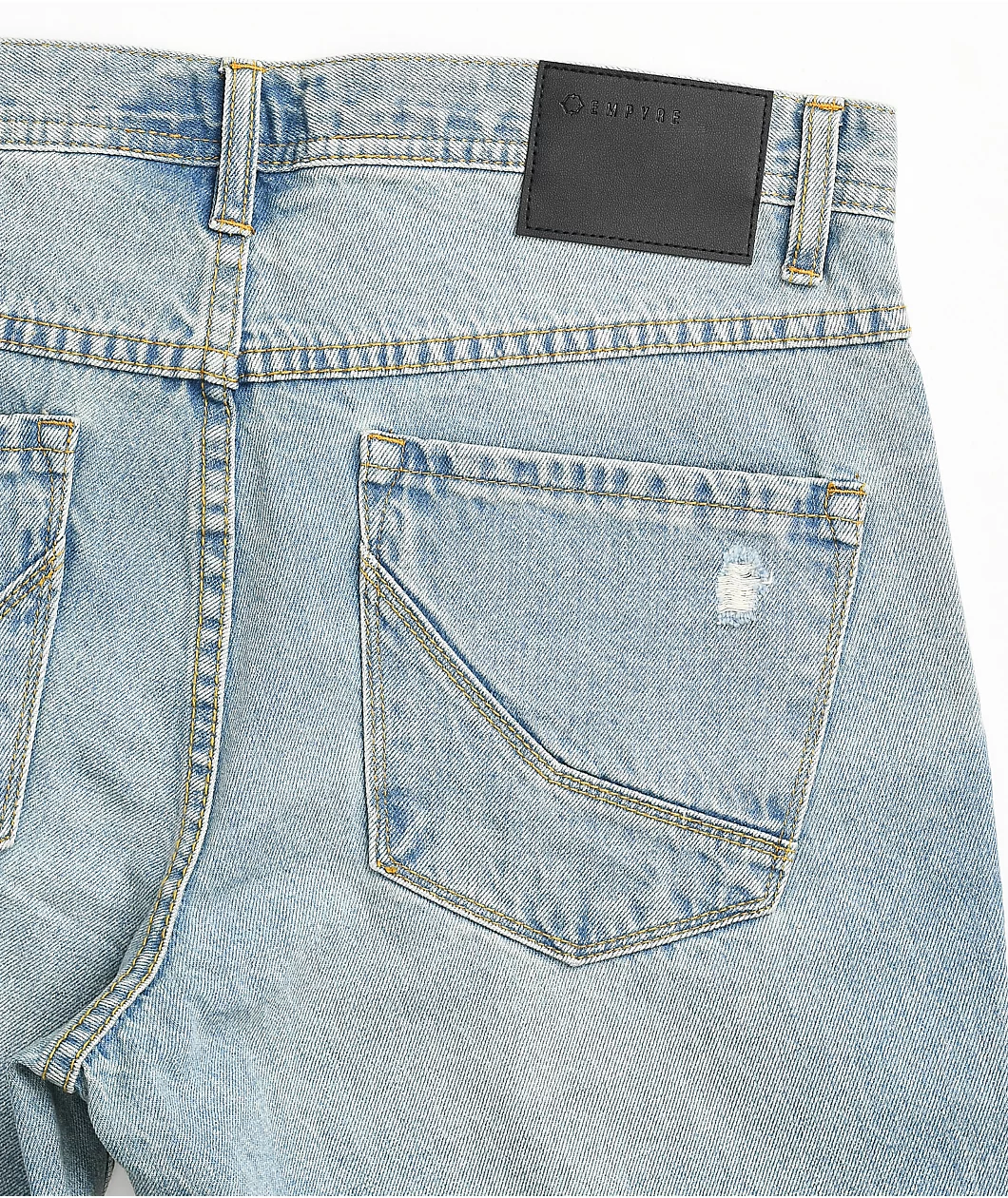 Empyre State Destroyed Denim Shorts - Image 5