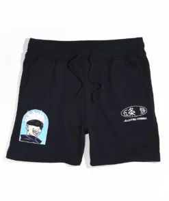 Episode X Jujutsu Kaisen Laughing Gojo Black Sweat Shorts