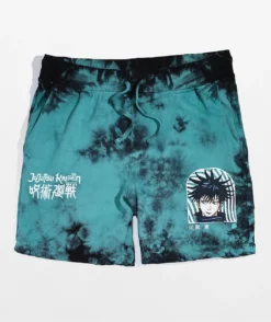 Episode X Jujutsu Kaisen Megumi Green Tie Dye Sweat Shorts