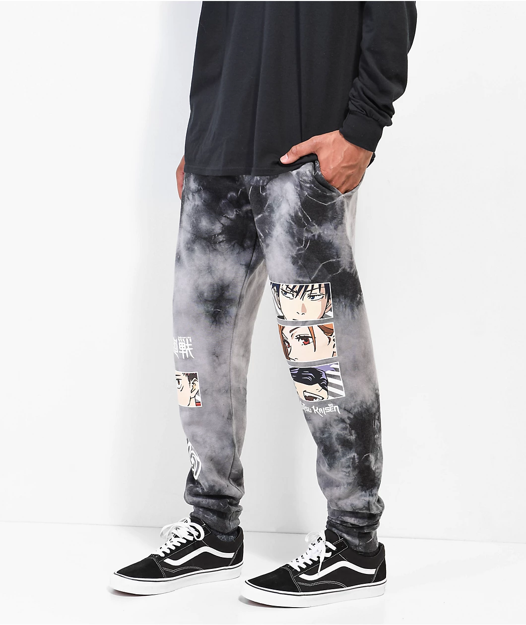Episode X Jujutsu Kaisen Black Tie Dye Sweatpants - Image 3