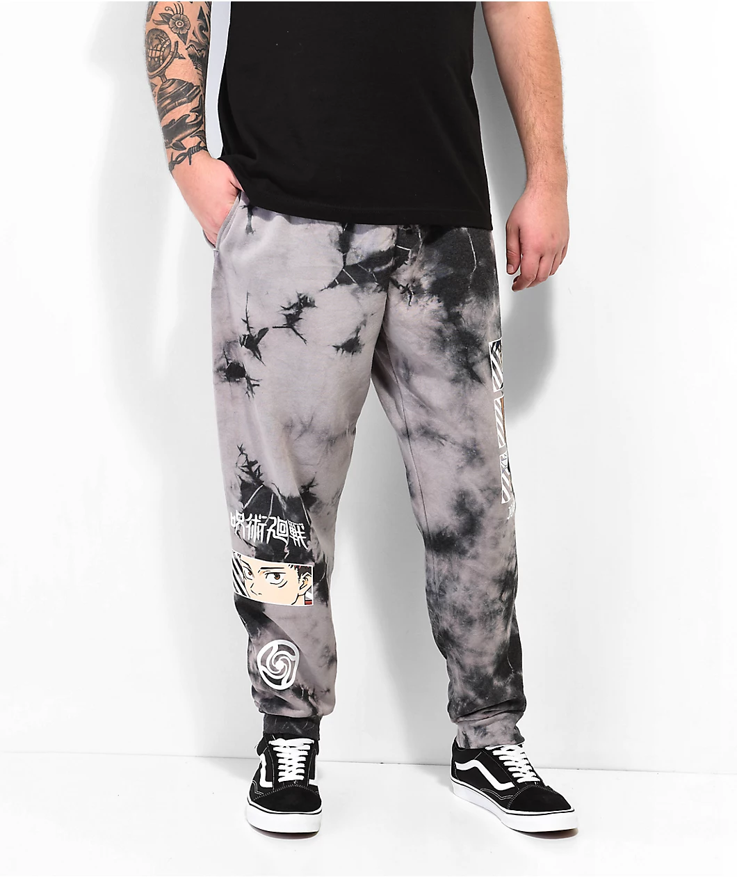 Episode X Jujutsu Kaisen Black Tie Dye Sweatpants - Image 5