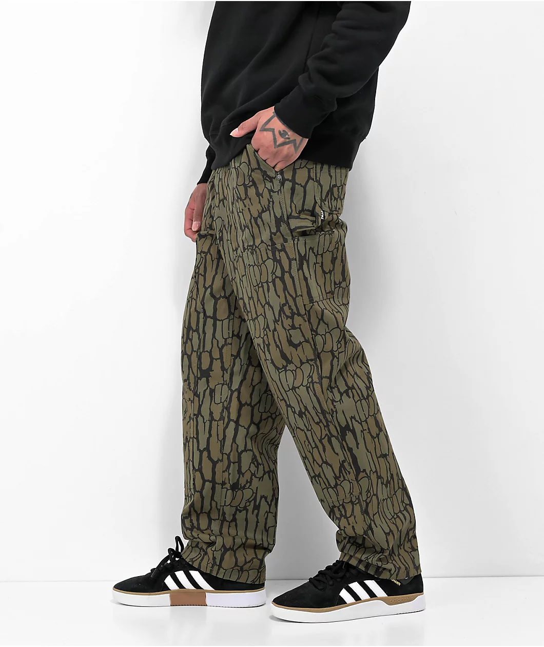 HUF Gilman Double Knee Camo Carpenter Pants - Image 3