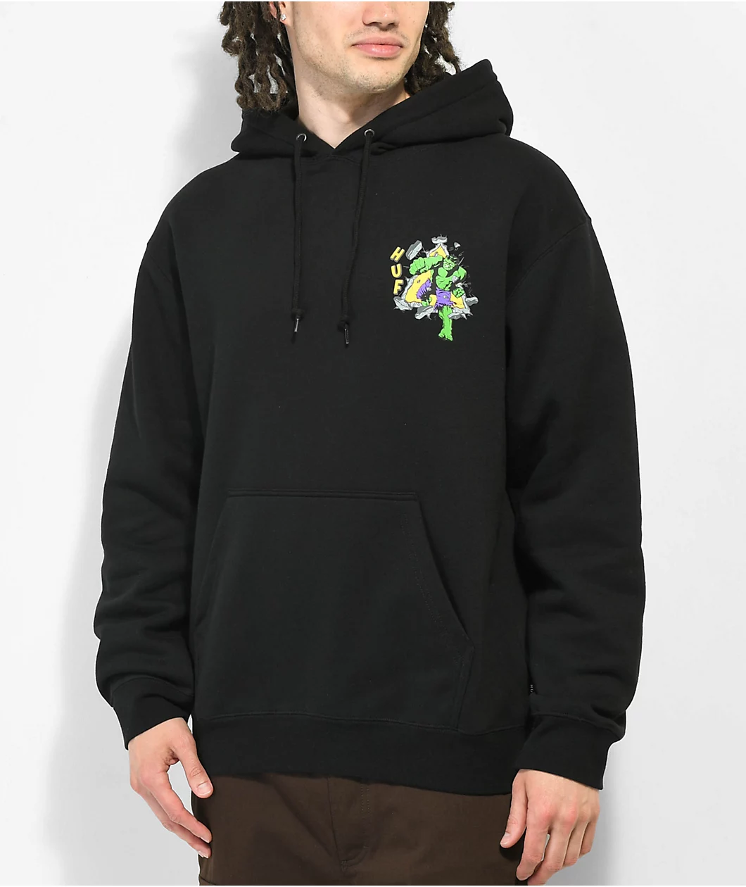 HUF X Hulk TT Black Hoodie - Image 2