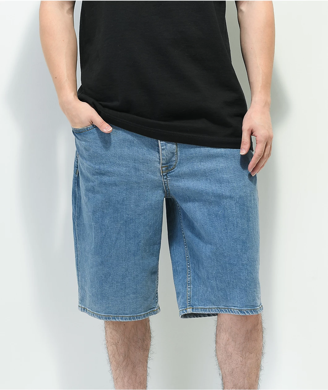 Homeboy Moon X-Tra Baggy Blue Denim Shorts - Image 2