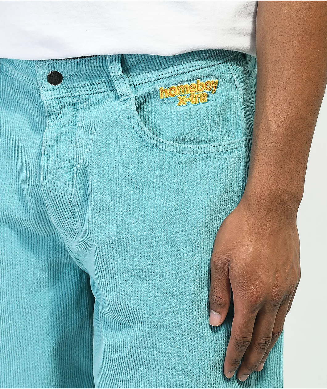 Homeboy X-tra Monster Blue Corduroy Pants - Image 4