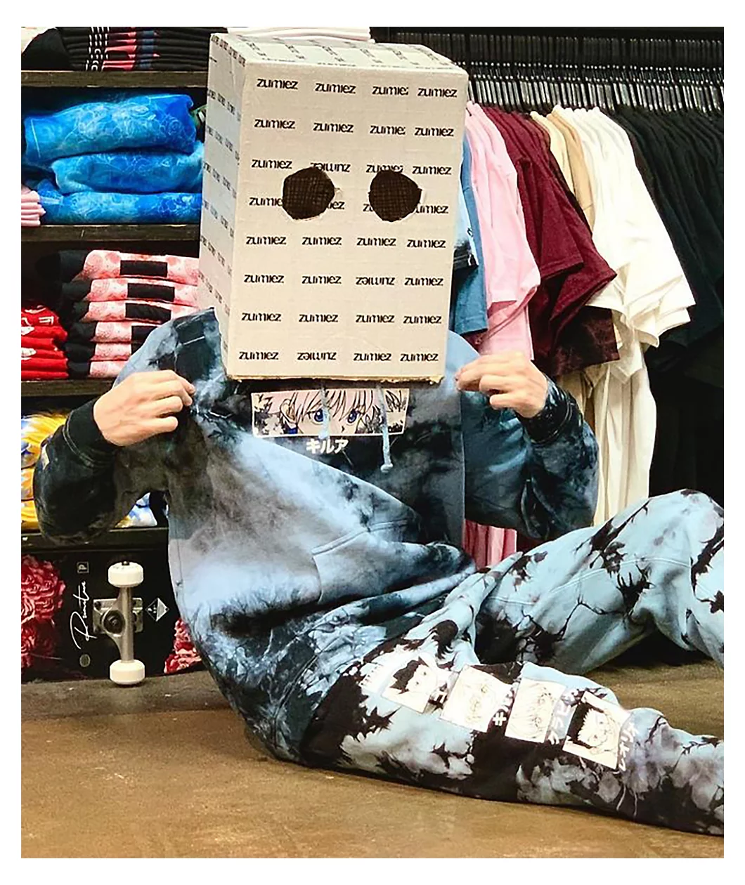 Hypland X Hunter X Hunter Killua Eye Black Tie Dye Hoodie - Image 6