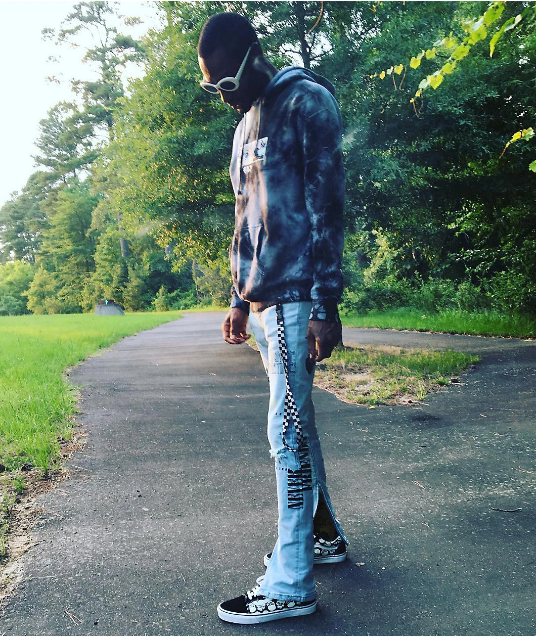 Hypland X Hunter X Hunter Killua Eye Black Tie Dye Hoodie - Image 7