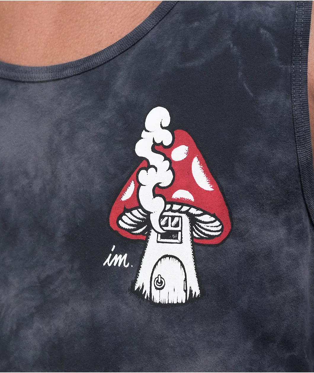 Imperial Motion Clubhouse Charcoal Tie Dye Tank Top - Image 3