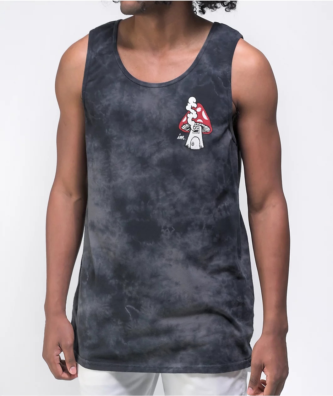 Imperial Motion Clubhouse Charcoal Tie Dye Tank Top